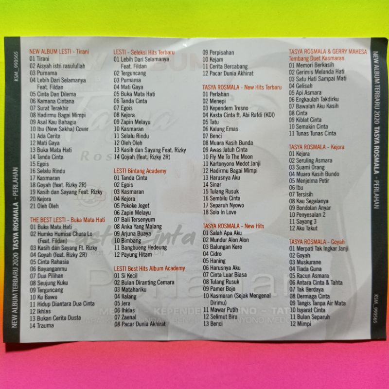 Kaset Musik Audio Mp3 Lagu Dangdut Koplo Tasya Rosmala New Album Terbaru Shopee Indonesia