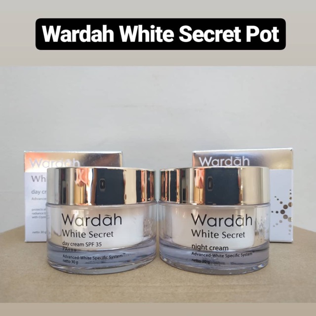 PAKET DAY AND NIGHT CREAM WARDAH WHITE SECRET POT