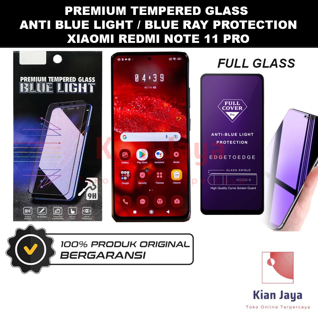 Tempered Glass Xiaomi Redmi Note 11 Pro Anti Blue Light Hp Temper Anti Gores