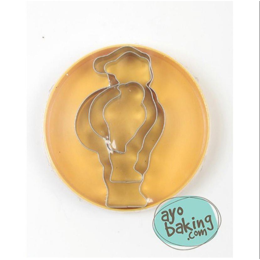 

SURYA Santa Clause Cutter set of 3 pcs/Cetakan Kue Kering Santa Clause