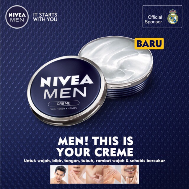 Nivea Men Creme Moiturizer 75ml Shopee Indonesia