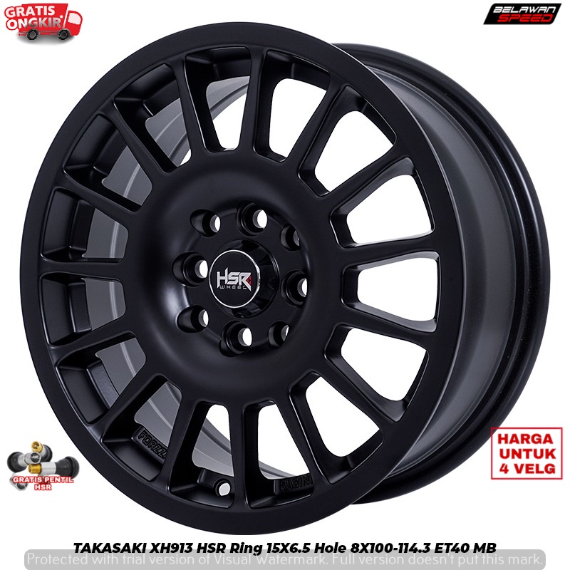 VELG MOBIL RACING RING 15 UNTUK TOYOTA AVANZA JAZZ YARIS MOBILIO KARIMUN SIGRA HSR TAKASAKI R15 - TO