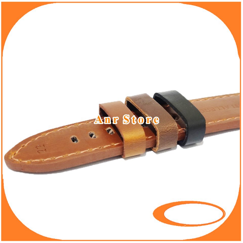 IKATAN TALI JAM TANGAN KULIT ATAU RING LOOP KULIT 22MM 24MM