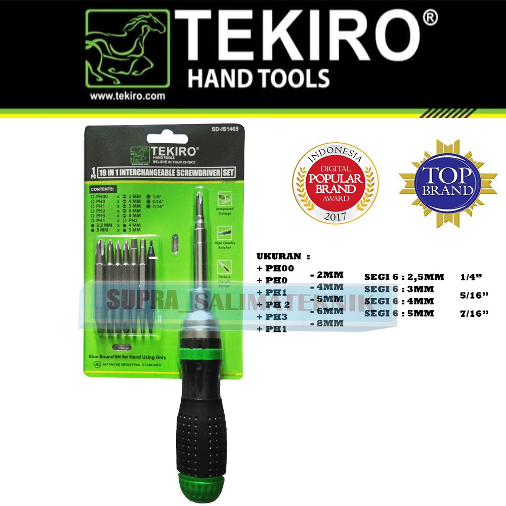 Obeng Set Tekiro 19 IN 1/Interchangeable Screwdriver Set Tekiro