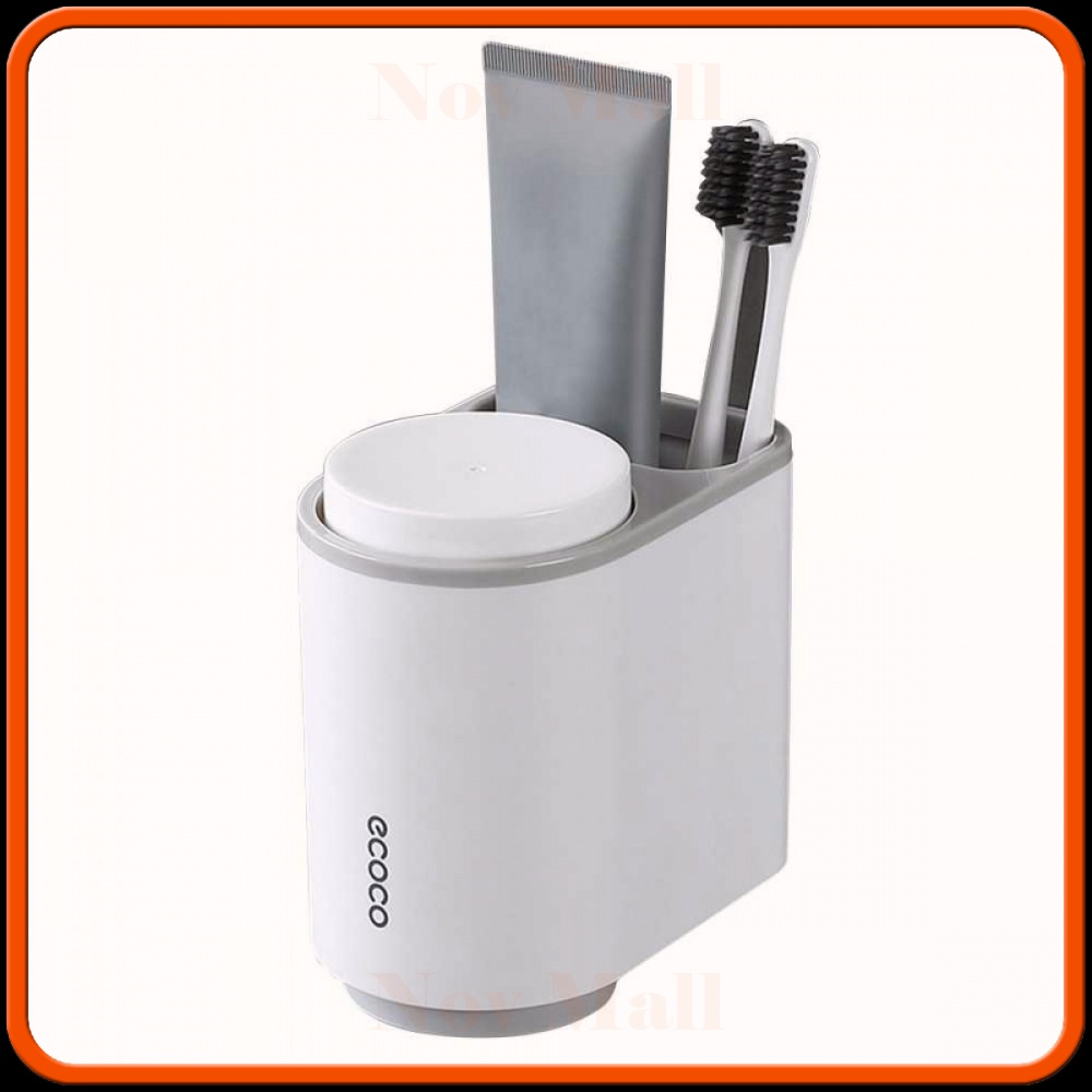 Rak Sikat Gigi &amp; Gelas Magnetic Wall Mounted Toothbrush -GG689