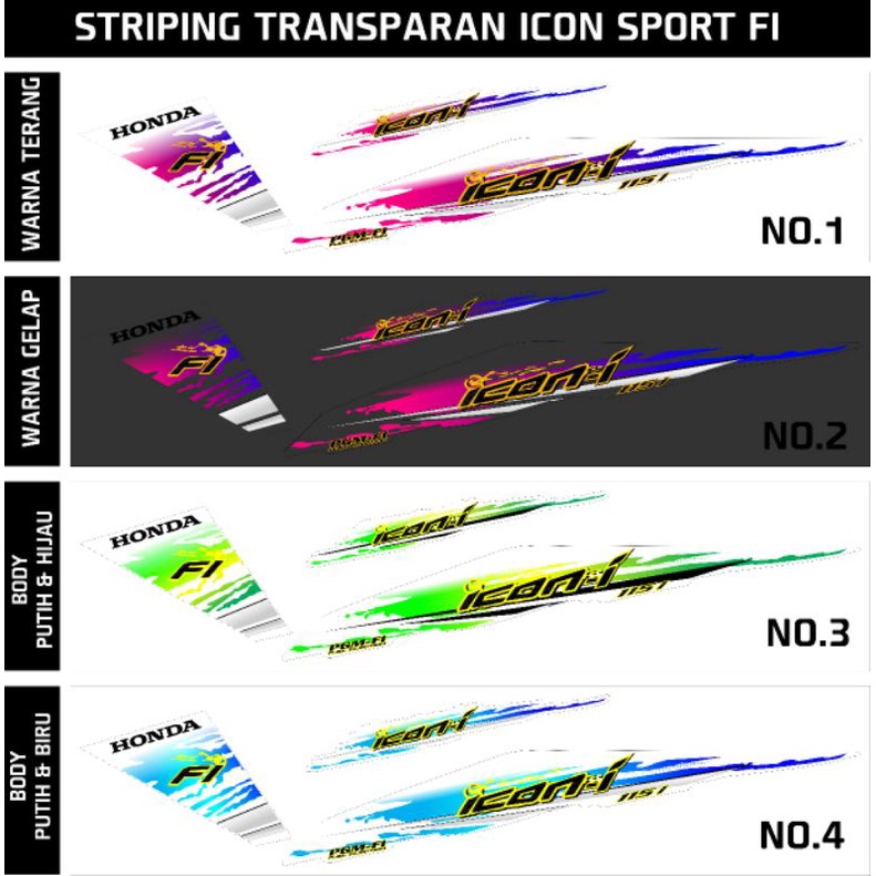 STRIPING BEAT FI TRANSPARAN ICON LIS THAILAND STRIPING TRANSPARAN ICON SPORT THAILAND