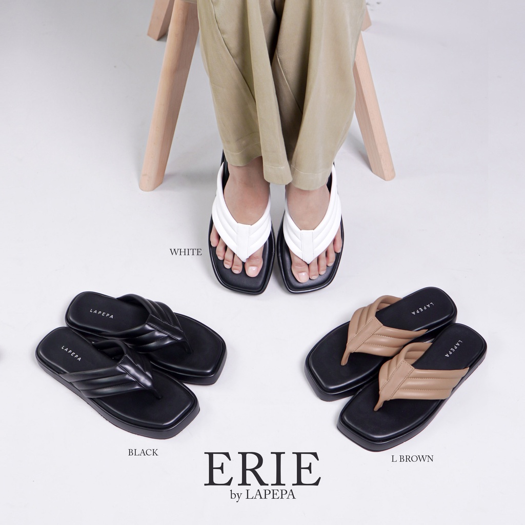 AVLINSTORE - tipe ERIE Sandal Wanita Jepit Wedges Platform Perempuan Empuk Tinggi 3 cm Sandal Tatak