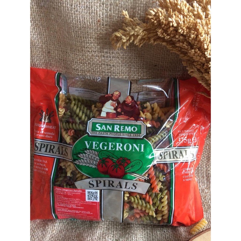 San Remo Pasta Vegeroni 3 color 375gr