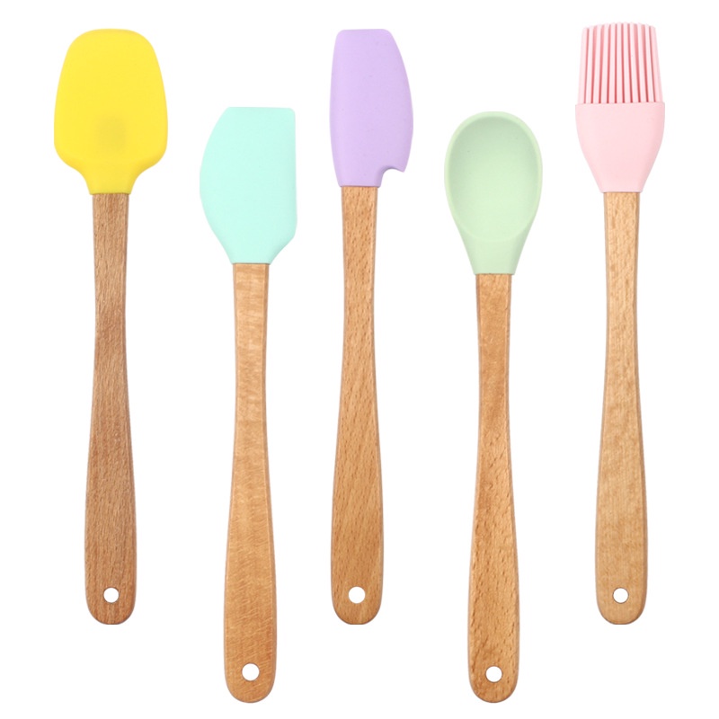 Spatula set 5 in 1 mini silicone Steincookware Sutil Spatula Silicone mini set 5 in 1 Food Grade Serbaguna