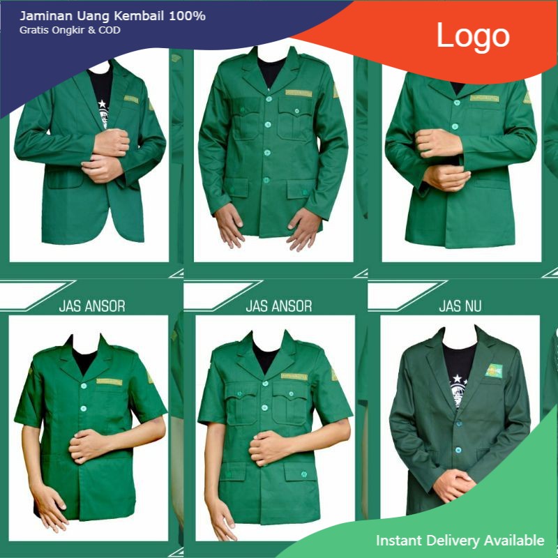 Jaz Ansor jas nu jas ansor soekarno jas ansor almamater jas nu jas ansor lengan panjang