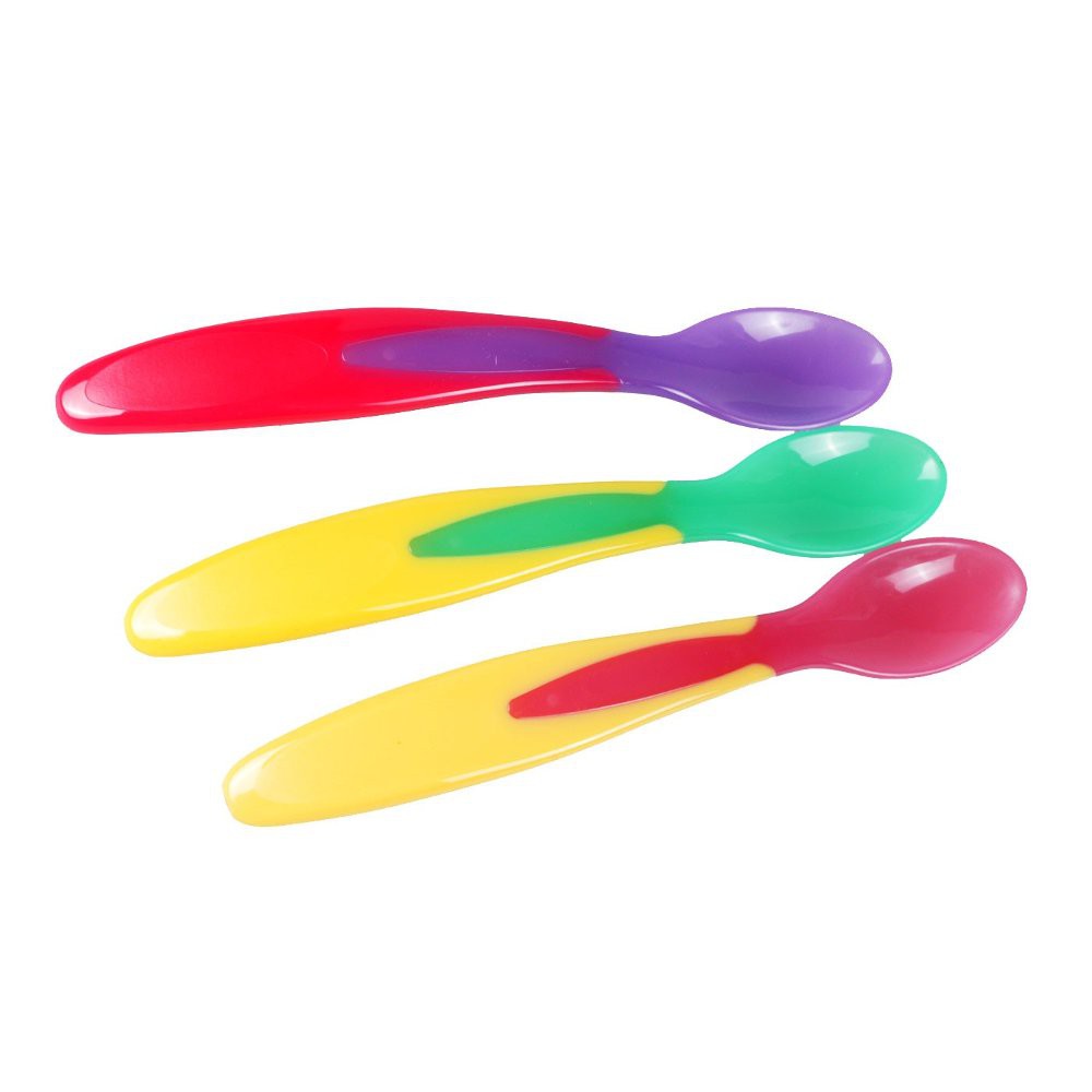 Little Giant Color Chaging Safety Spoon LG-1102 Isi 3pcs Sendok Makan