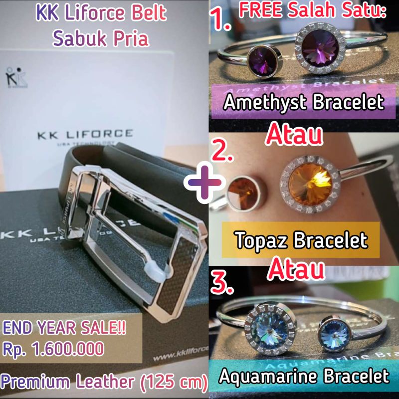 NEW Gelang KK LIFORCE Bracelet Kesehatan Leslar KK Indonesia / ORIGINAL / FREE HYDROGEN