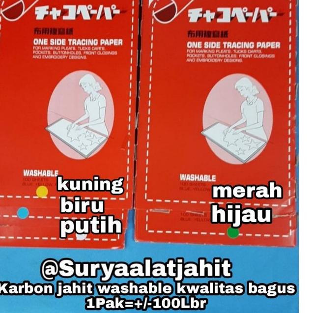 

New Arrival|SQ33|Karbon jahit washable kwalitas bagus 1Pak=+/-100Lbr =rp.85.000/1pak