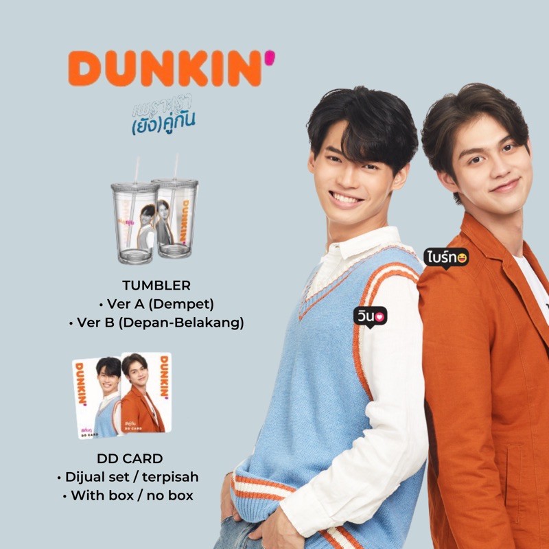 [READY STOCK - CEK DESKRIPSI] INA G.O🇮🇩 • Dunkin x Brightwin - Tumbler Ganteng & DD Card