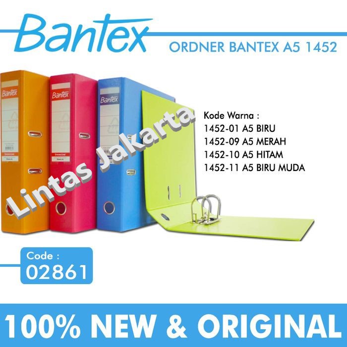 Ordner / Ring Binder File / Level Arch File Plastik PVC Merk Bantex Uk Kwitansi