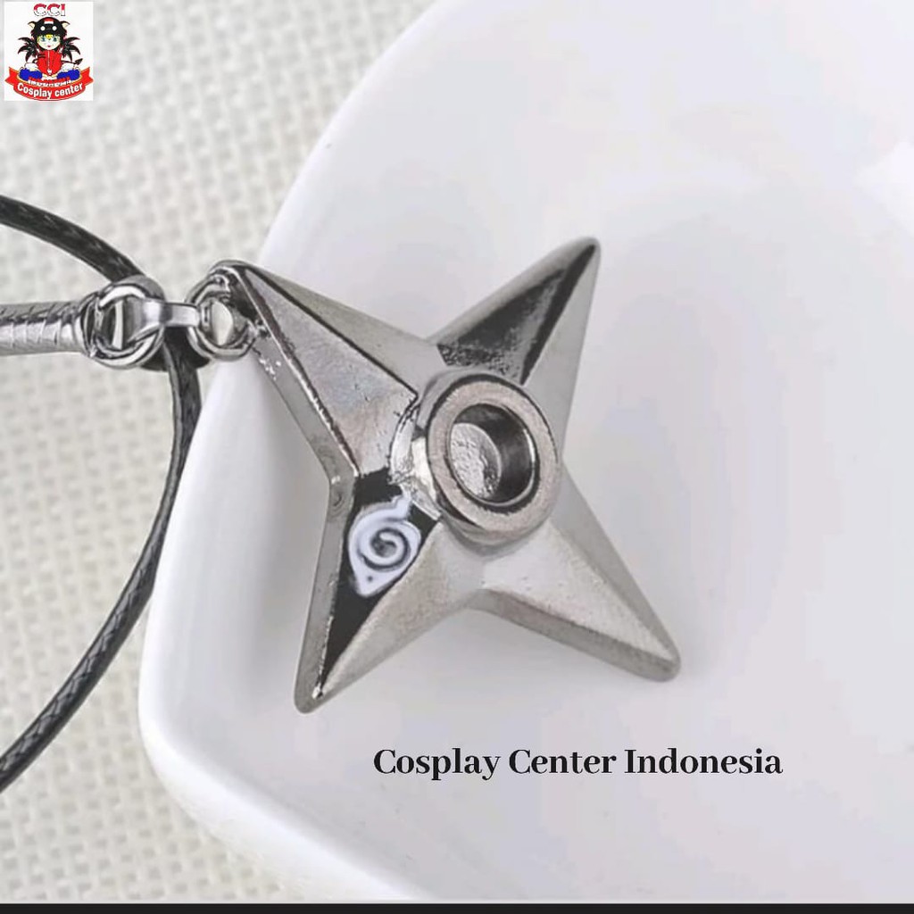 [Bisa COD] Kalung Anime Naruto bandul Shuriken Anime Naruto Cosplay/ Kalung Liontin Naruto