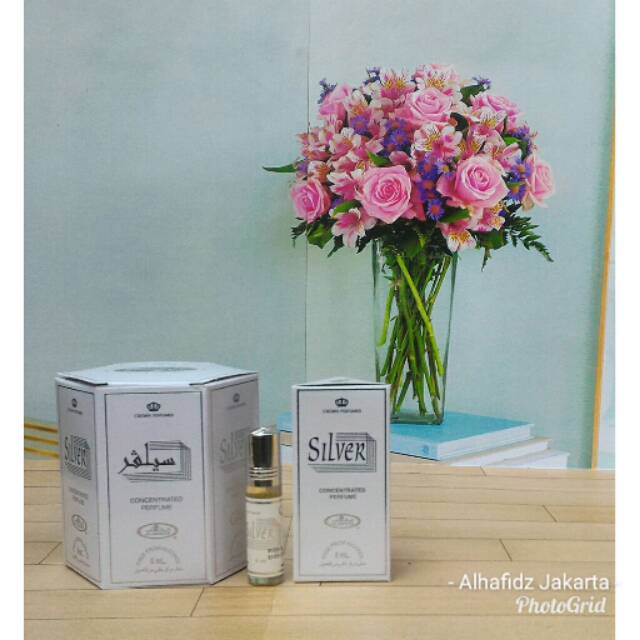 Parfum Al Rehab Silver 6pcs Minyak Wangi Al Rehab Silver Original