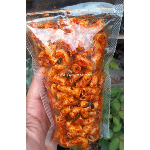 

[Cemilan_Marwah] makaroni pedas daun jeruk | makroni asin daun jeruk