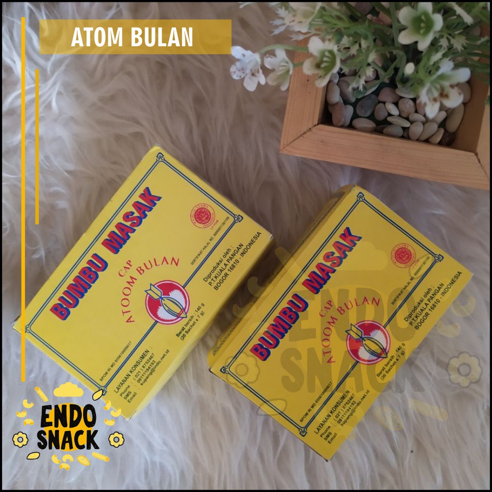 1 Box Bumbu Atom Bulan isi 20x7gr Bungkus Kecil Penyedap Baso Aci Cuanki