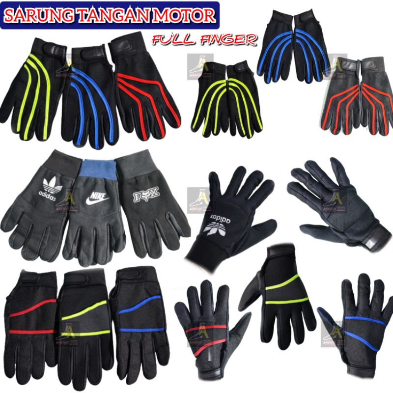 SARUNG TANGAN MOTOR PANJANG full finger gym fitnes nike/sarung tangan emen panjang