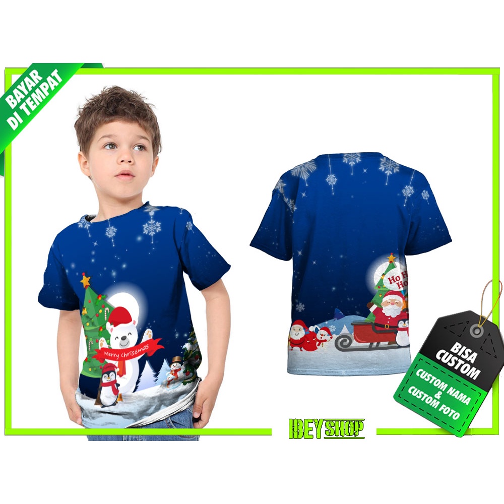 Tshirt Kaos Baju Anak NATAL MERRY CHRISTMAS 2021 13 Fullprint Sublime