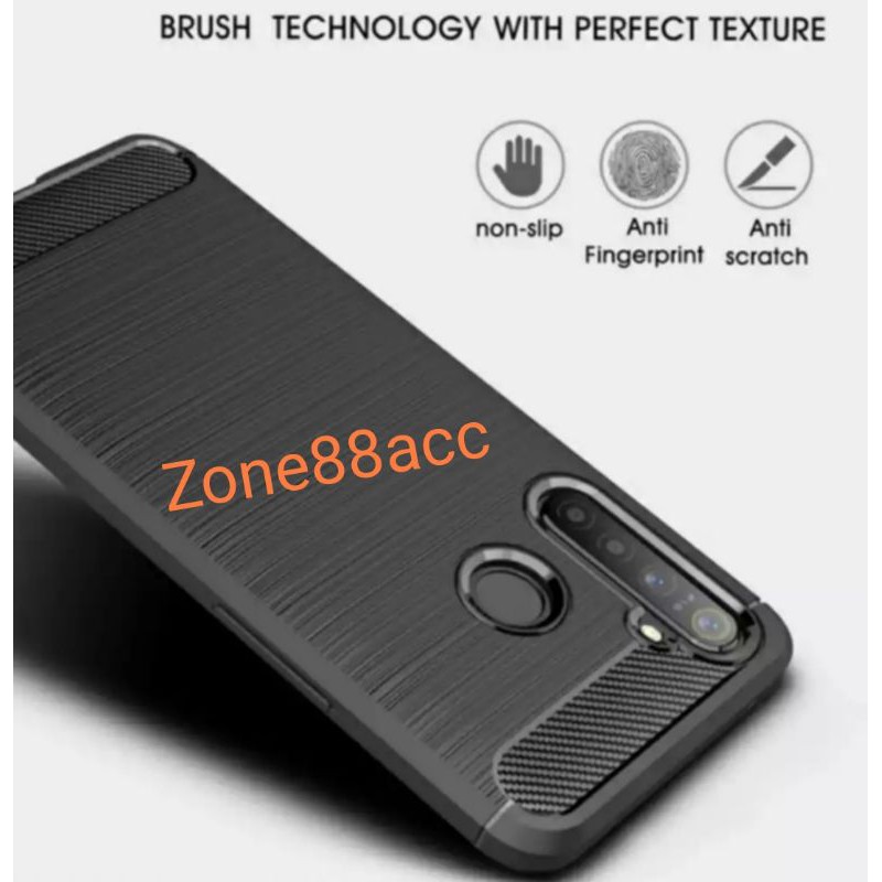 Silicon Case Realme 5 5i 5S Softcase iPAKY Carbon Casing Cover TPU