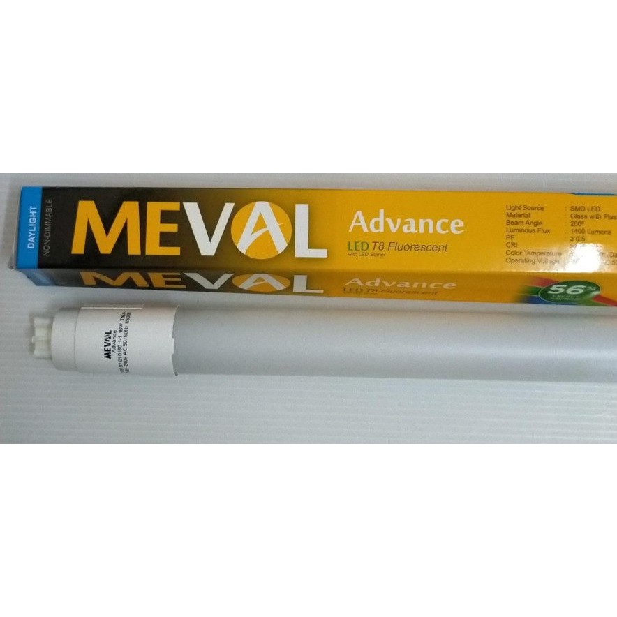 MEVAL LAMPU NEON TL LED T8 ADVANCE 16 Watt 120cm GARANSI RESMI 2 TAHUN