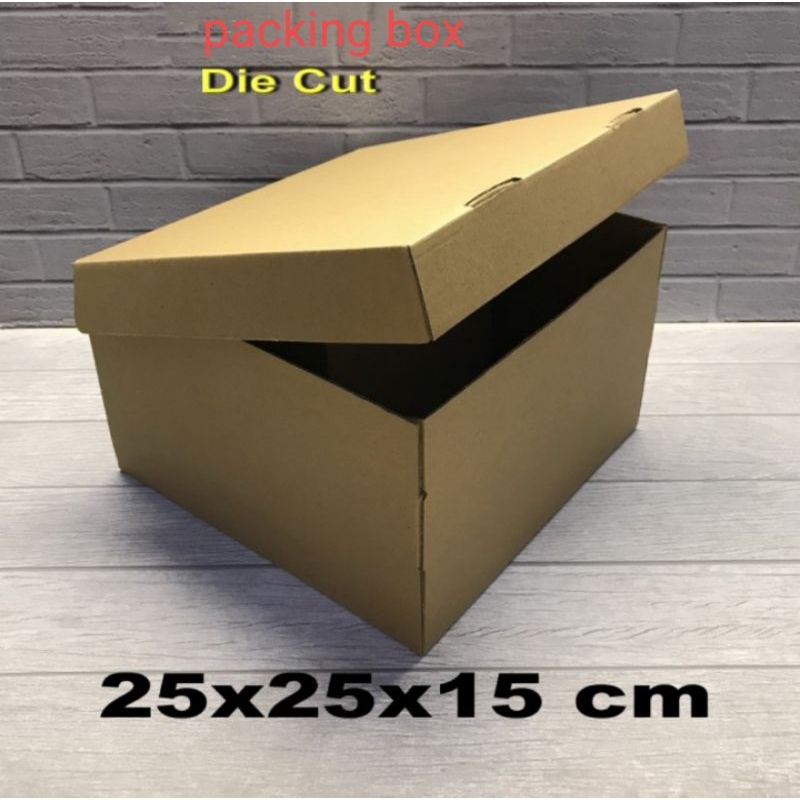 

kardus ukuran 25x25x15 cm box die cut cake/packing dll