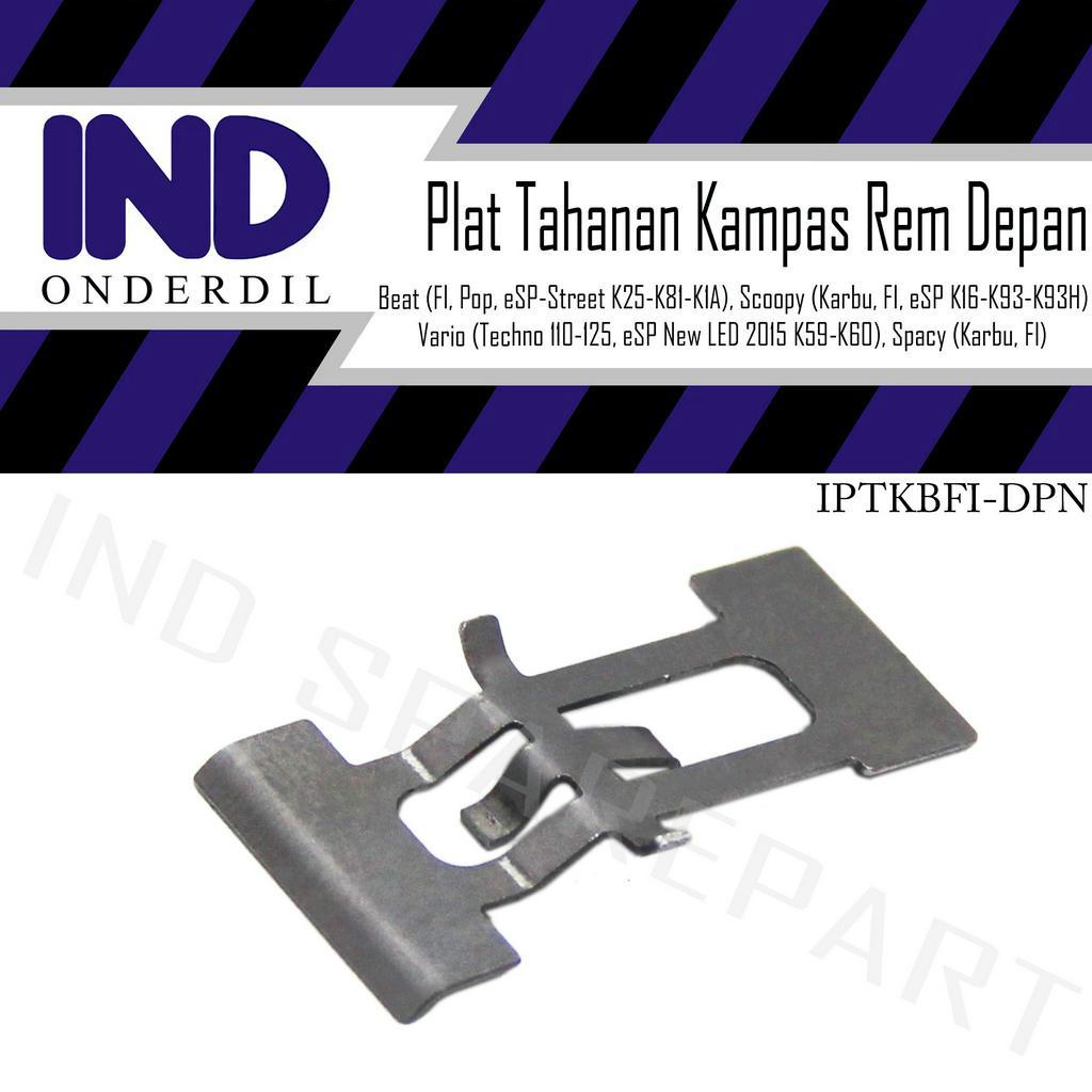 Plat Tahanan-Penahan Kampas Rem Depan Vario Techno 110-125-eSP New LED 2015