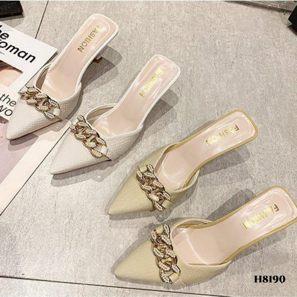 RESTOCK  WYN HIGH HEELS SLOPE FASHION KOREA H8190