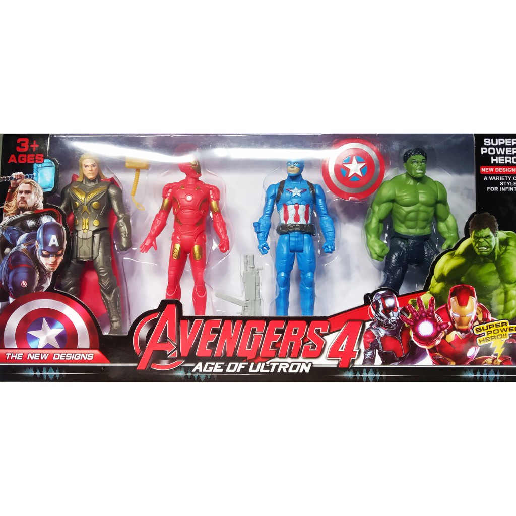 Mainan Anak Avegers 4 Age Of Ultron Mainan Figure Set isi 4