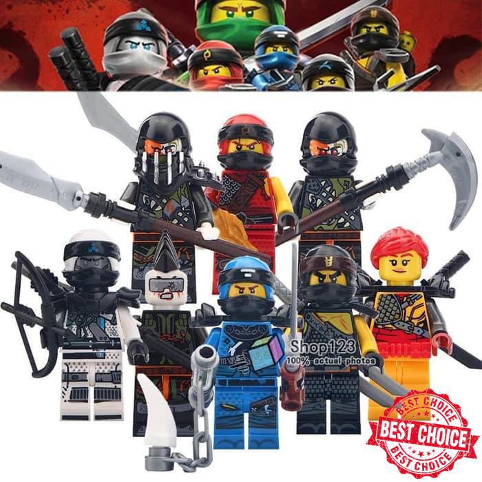 Terbaru Minifigure Ninjago Ninja Snake Jaguar Luke Cunningham Ultra Violet