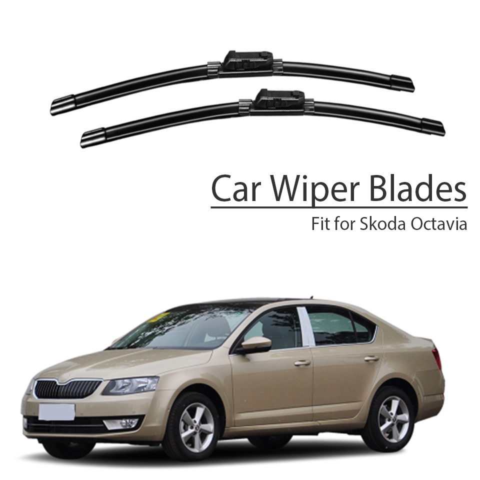 1 Set Karet Wiper Kaca Depan Mobil Untuk Skoda Octavi 2017 2016 2015 2014-2004
