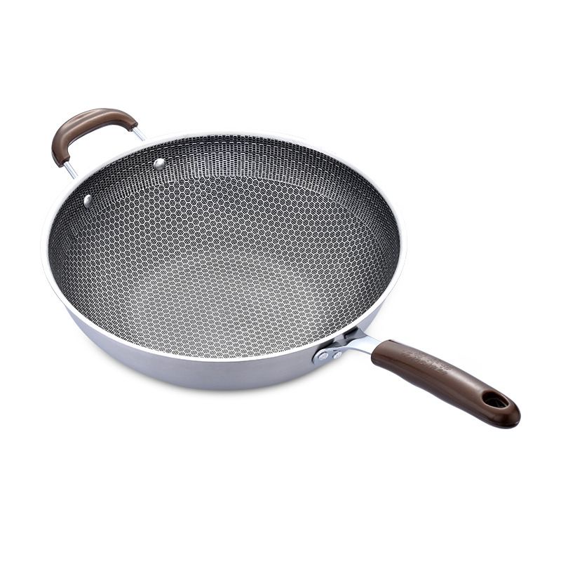 WOKPAN /WOK PAN/ TEFLON /WAJAN PENGGORENGAN /KUALI ANTI LENGKET HONEYCOMB 34cm 32cm