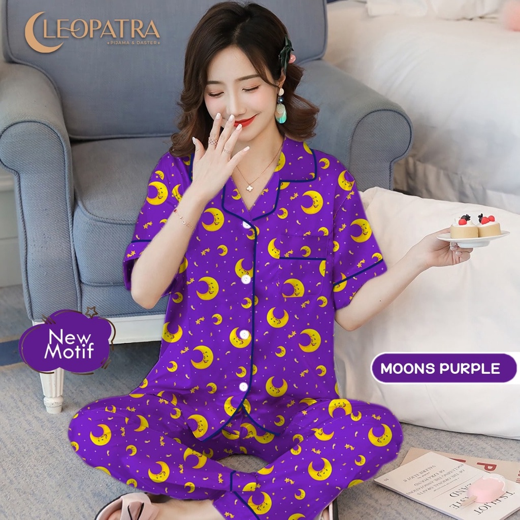 Piyama Dewasa CP Size L / Piyama Cewek / Baju Tidur Cowok-Mons Purple