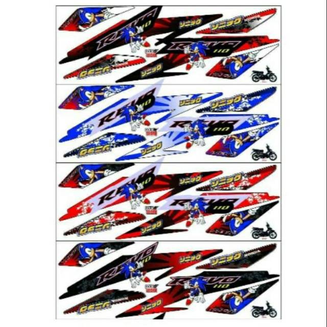 Striping Motor Revo Absolute 110 Abs Stiker Revo Absolute 110 Sticker Sonik Revo Non Decal Revo Shopee Indonesia