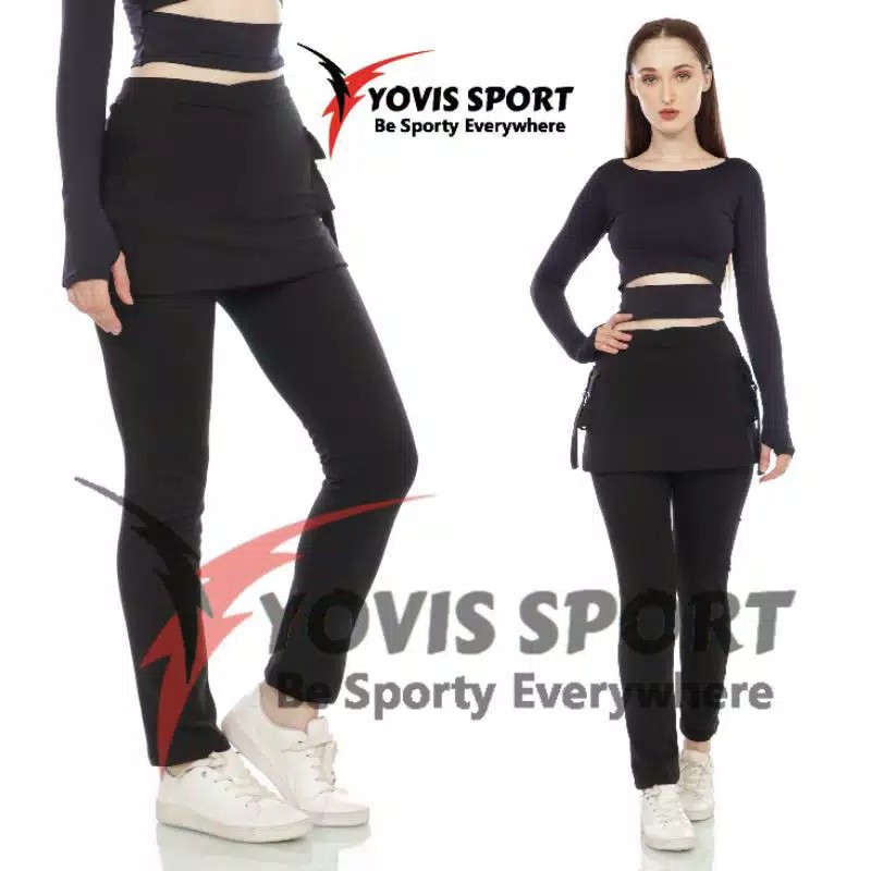 Celana Rok  Kantong Jumbo Sepeda Lari Zumba Olahrga Wanita Ladies Yovis Sport