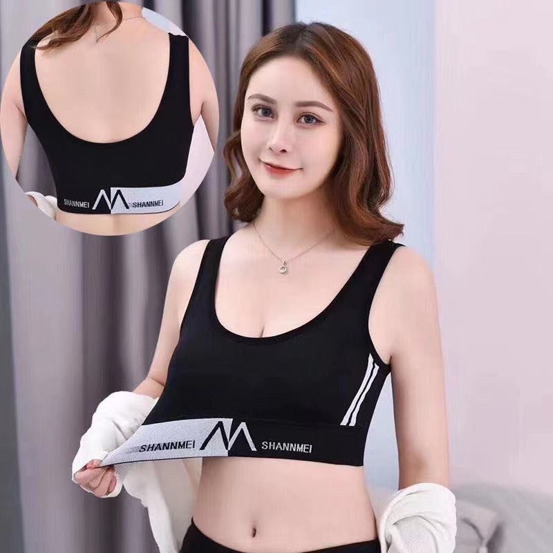 Tmall88 Bra Sport Gym Bra Olahraga Push Up Wanita Tanpa Kawat Sexy Import