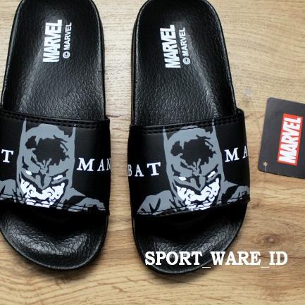 Original Sandal Slop Anak Laki Perempuan-Edisi Batman-Marvel-Hitam-Sandal Anak terbaik