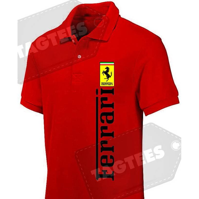 TRENDY polo shirt/kaos/baju kerah/tshirt/kaos kerah Ferrari