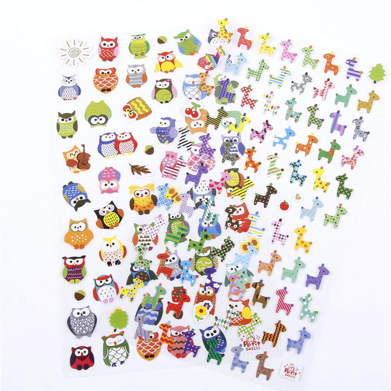 

INDORETAIL | Baru Kedatangan Lucu Kartun Hewan Owl Giraffe Stiker Anak Scrapbooking Diary Foto
