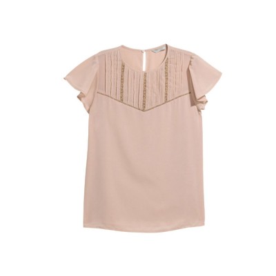 H&M FLUTTER LACETRIM BLOUSE