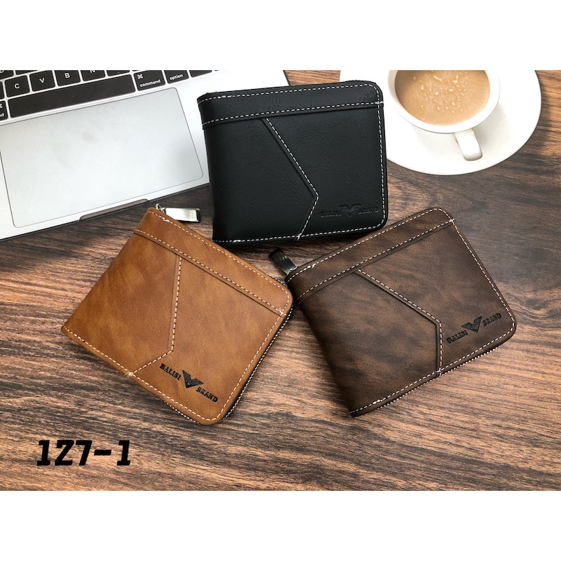 ORIGINAL BALISI 127-1 DOMPET LIPAT RESLETING ZIPPER PRIA TEBAL ADA TEMPAT KOIN