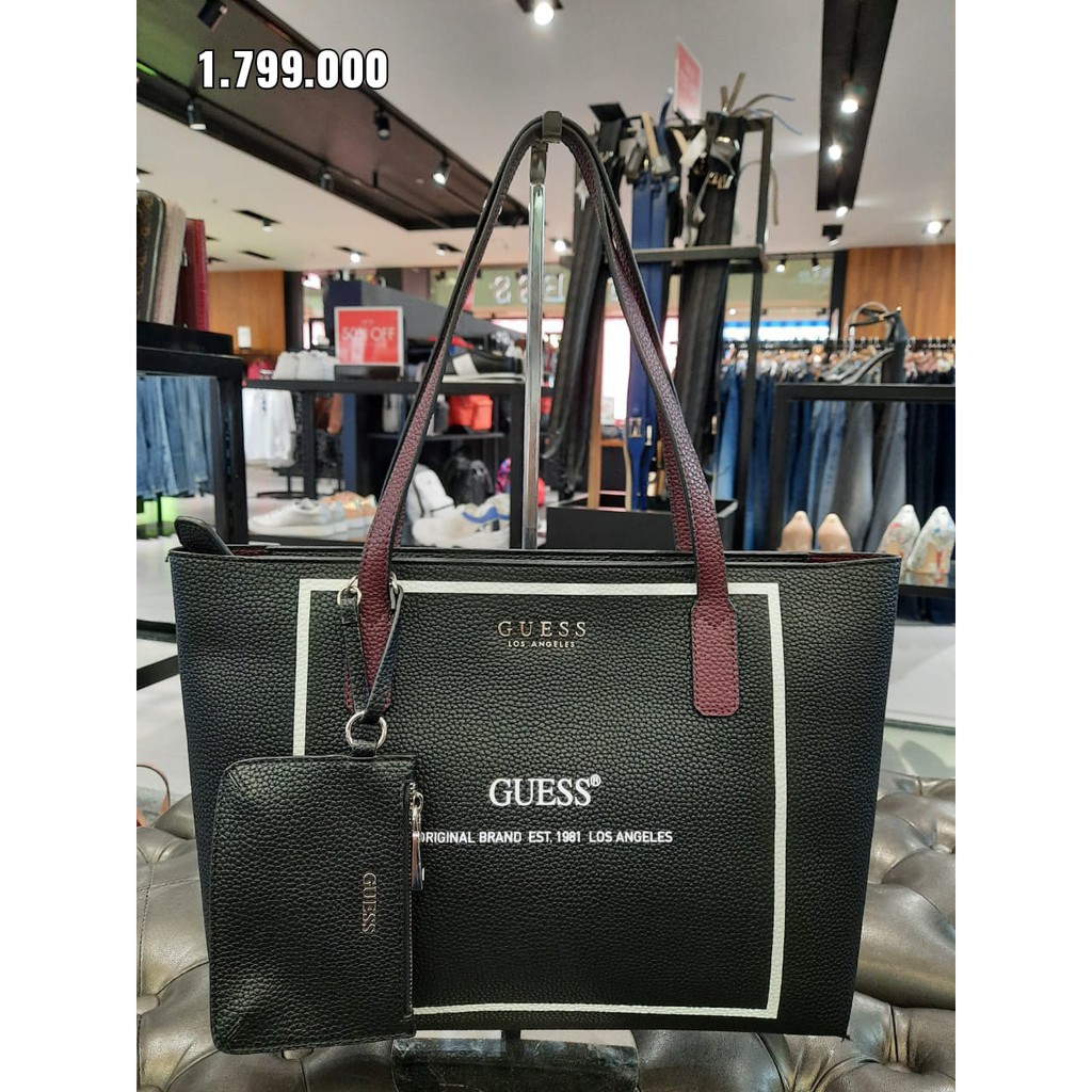 Tas Guess Original Counter model Totebag  Cantik hitam