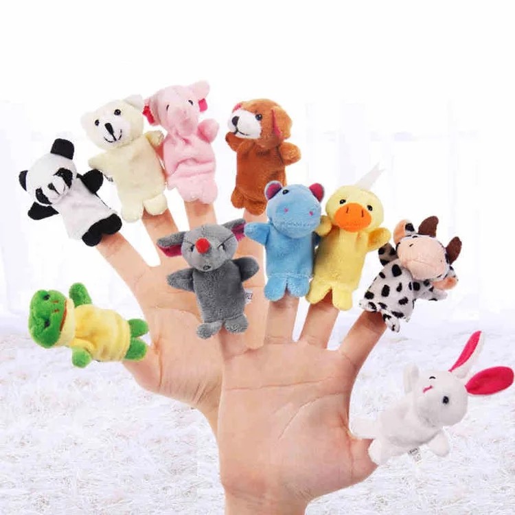 Set Boneka jari hewan binatang mainan animal finger puppet isi 10 pcs