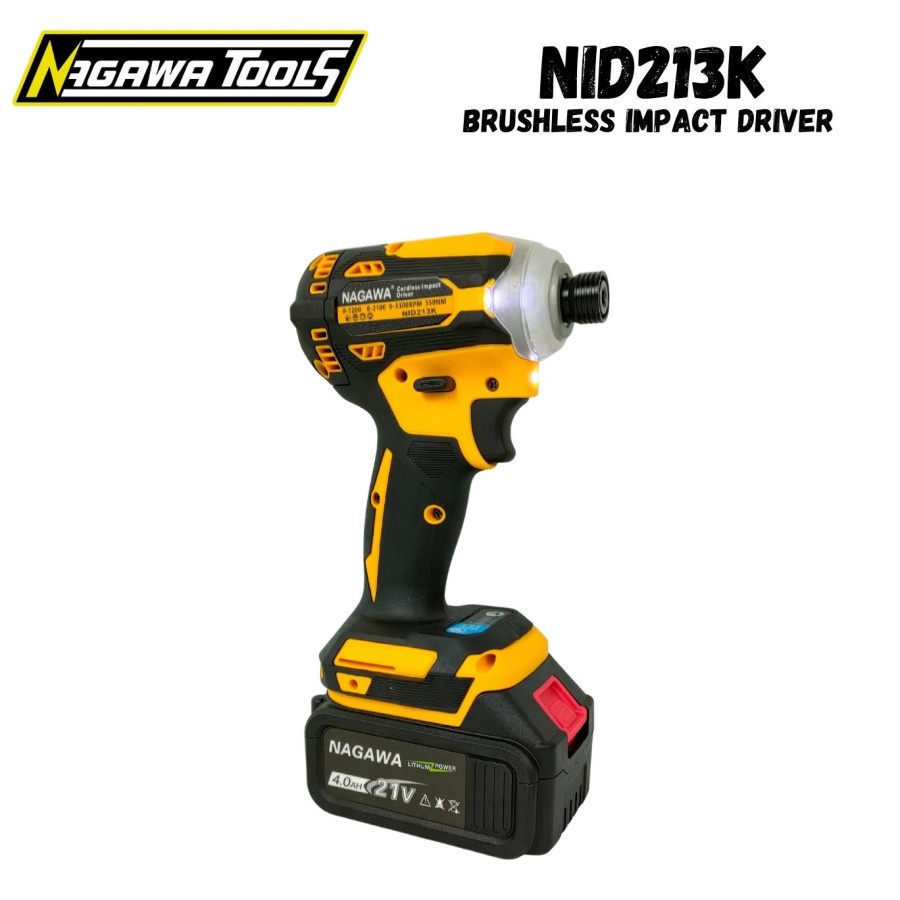 BRUSHLESS IMPACT DRIVER 21V NAGAWA NID213K SCREWDRIVER SET