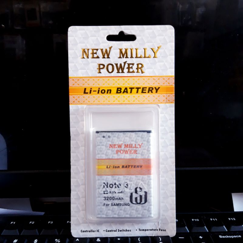 Baterai Li-ion New Milly power Samsung Note 3