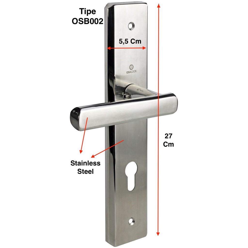  KOMPLIT  Kunci  Pintu  Besar Stainless Steel Asli OSALOCK 