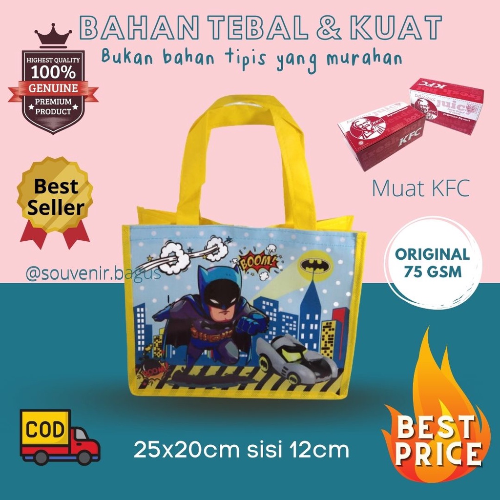 Tas Ultah Batman Murah Tas Souvenir Ulang Tahun Batman Joker Marvel Studio Termurah Jakarta Sale