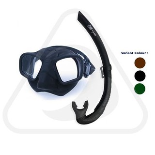 Mask Snorkel Combo Set Masker Selam Freediving Spearfishing Low Volume Zeepro Flex No Deepgear